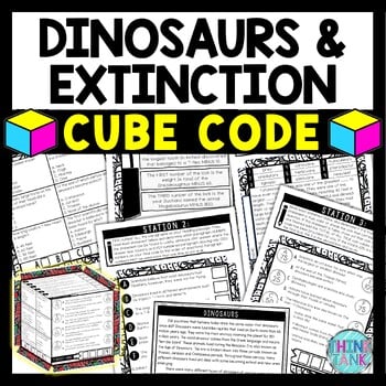 Dinosaurs Cube Stations - Reading Comprehension Activity