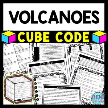 Volcanoes Cube Stations - Reading Comprehension Activity - Natural Disasters