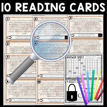 13 Colonies Scavenger Hunt Reading Comprehension Activity - Image 3