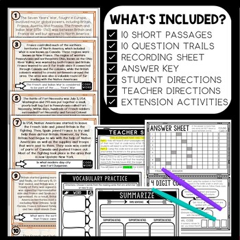 French and Indian War Scavenger Hunt Reading Comprehension Activity - Image 2