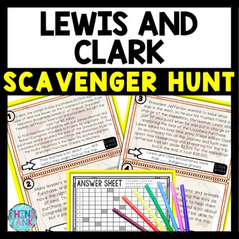 Lewis and Clark Scavenger Hunt Reading Comprehension Activity