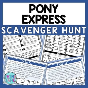 Pony Express Scavenger Hunt - Reading Comprehension Activity