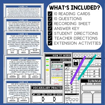 Manifest Destiny Scavenger Hunt - Reading Comprehension Activity - Image 2