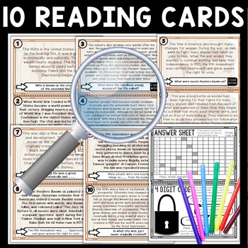 Roaring 20s Scavenger Hunt Reading Comprehension Activity - Image 3