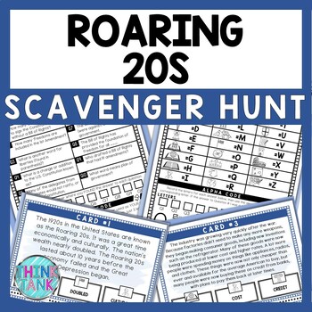 Roaring 20s Scavenger Hunt - Reading Comprehension Activity