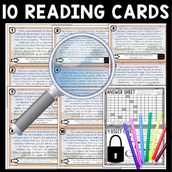 Judicial Branch Scavenger Hunt Reading Comprehension Activity - Image 3