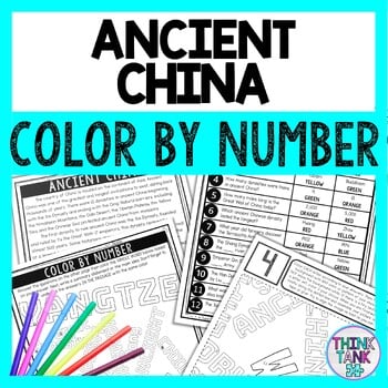 Ancient China Color by Number - Close Reading & Text Marking