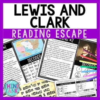Lewis and Clark Expedition Reading Comprehension and Puzzle Escape Room