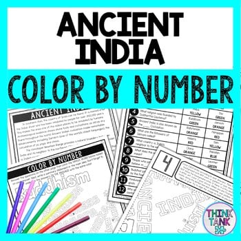 Ancient India Color by Number - Close Reading & Text Marking