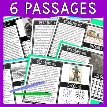 California Gold Rush Reading Comprehension and Puzzle Escape Room - Image 2