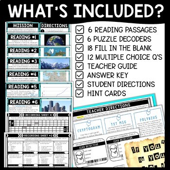 5 Themes of Geography Escape Room Scavenger Hunt - Reading Comprehension - Image 2