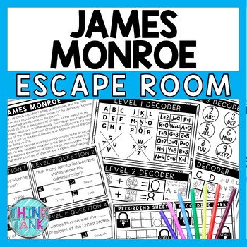 James Monroe Escape Room - Task Cards - Reading Comprehension