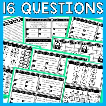 Great Lakes Escape Room - Task Cards - Reading Comprehension - Image 3