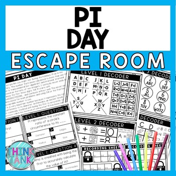 Pi Day Escape Room - Task Cards - Reading Comprehension - March 14th