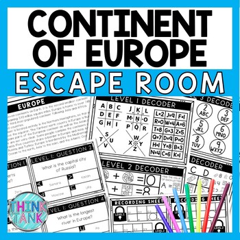 Europe Escape Room - Task Cards - Reading Comprehension
