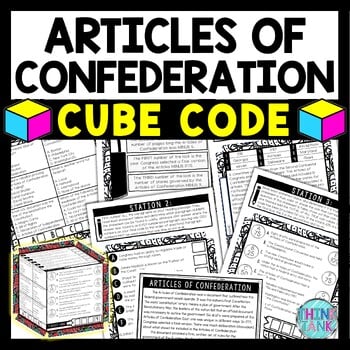 Articles of Confederation Cube Stations - Reading Comprehension Activity