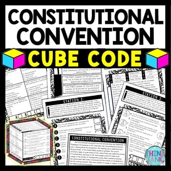Constitutional Convention Cube Stations - Reading Comprehension Activity