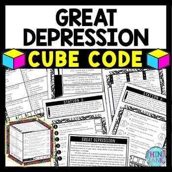 Great Depression Cube Stations - Reading Comprehension Activity