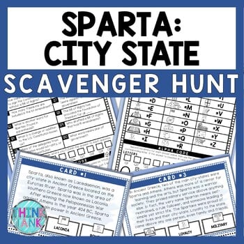 Sparta (Ancient Greece) Scavenger Hunt - Reading Comprehension Activity
