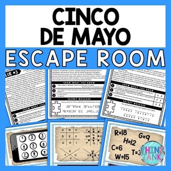 Cinco de Mayo ESCAPE ROOM - Reading Comprehension Activity - May 5th