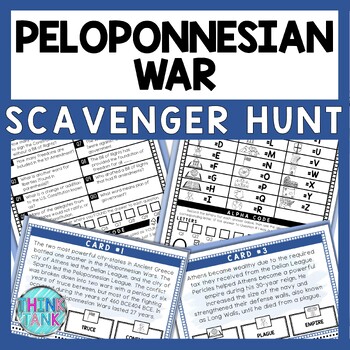 Peloponnesian War Scavenger Hunt - Reading Comprehension Activity