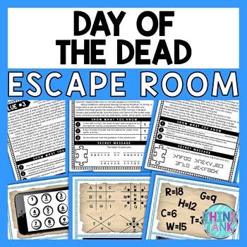 Day of the Dead ESCAPE ROOM - Reading Comprehension Activity Dia de los Muertos