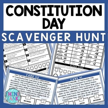 Constitution Day Scavenger Hunt - Reading Comprehension - September 17th