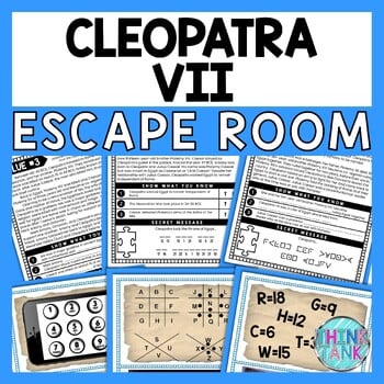Cleopatra ESCAPE ROOM - Reading Comprehension Activity - Ancient Egypt