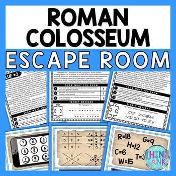 Colosseum ESCAPE ROOM - Reading Comprehension Activity - Ancient Rome
