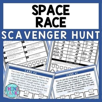 Space Race Scavenger Hunt - Reading Comprehension Activity - Cold War