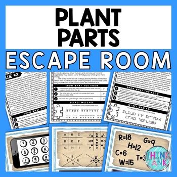 Plant Parts ESCAPE ROOM - Reading Comprehension Activity - Plant Structure