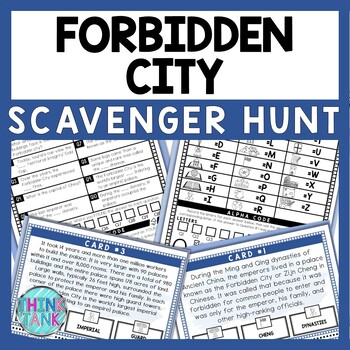 Forbidden City Scavenger Hunt - Reading Comprehension Activity - Ancient China