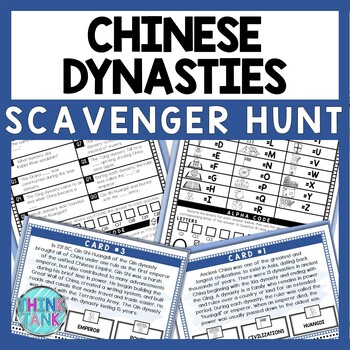 Dynasties of Ancient China Scavenger Hunt - Reading Comprehension Activity