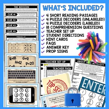 Benjamin Franklin ESCAPE ROOM - Reading Comprehension Activity - 13 Colonies - Image 2