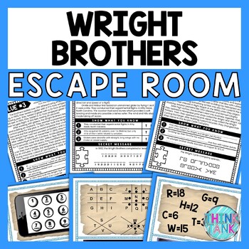Wright Brothers ESCAPE ROOM - Reading Comprehension Activity - Aviation