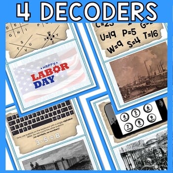Labor Day ESCAPE ROOM - Reading Comprehension Activity - Back to School - Image 4
