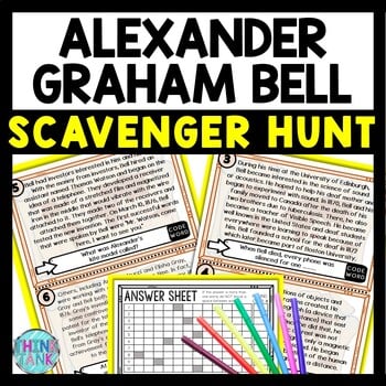 Alexander Graham Bell Scavenger Hunt Reading Comprehension Activity