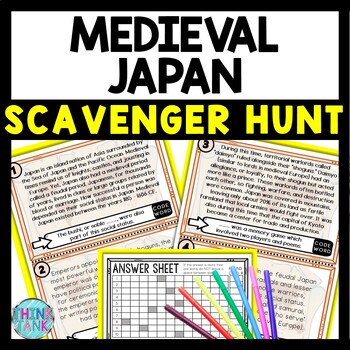 Medieval Japan Scavenger Hunt Reading Comprehension Activity