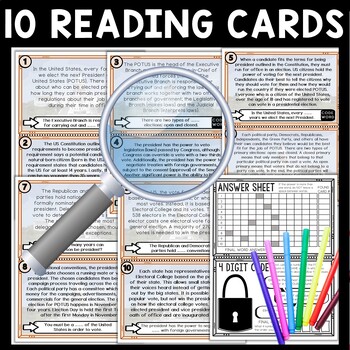 Presidential Elections Scavenger Hunt Reading Comprehension Activity - Image 3