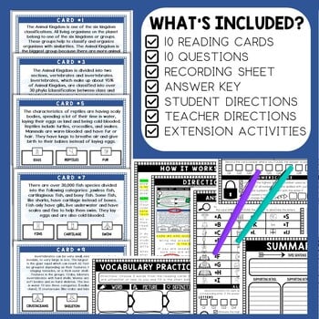Animal Kingdom Scavenger Hunt - Reading Comprehension Activity - Image 2