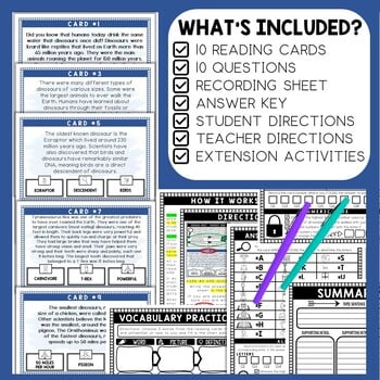 Dinosaurs Scavenger Hunt - Reading Comprehension Activity - Image 2