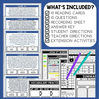 Asteroids Scavenger Hunt - Reading Comprehension Activity - Solar System - Image 2