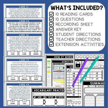 Spartacus of Ancient Rome Scavenger Hunt - Reading Comprehension Activity - Image 2