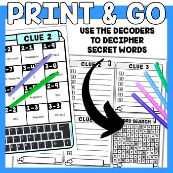 Roman Emperors Escape Room Word Search - Reading Comprehension Stations - Image 4