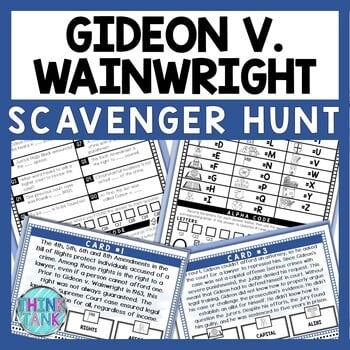 Gideon v. Wainwright Scavenger Hunt - Reading Comprehension Activity