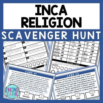 Religion of the Inca Empire Scavenger Hunt - Reading Comprehension Activity