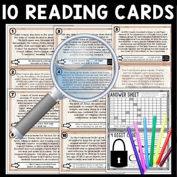 Saint Francis of Assisi Scavenger Hunt Reading Comprehension Activity - Image 3