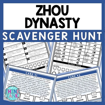 Zhou Dynasty Scavenger Hunt - Reading Comprehension Activity - Ancient China