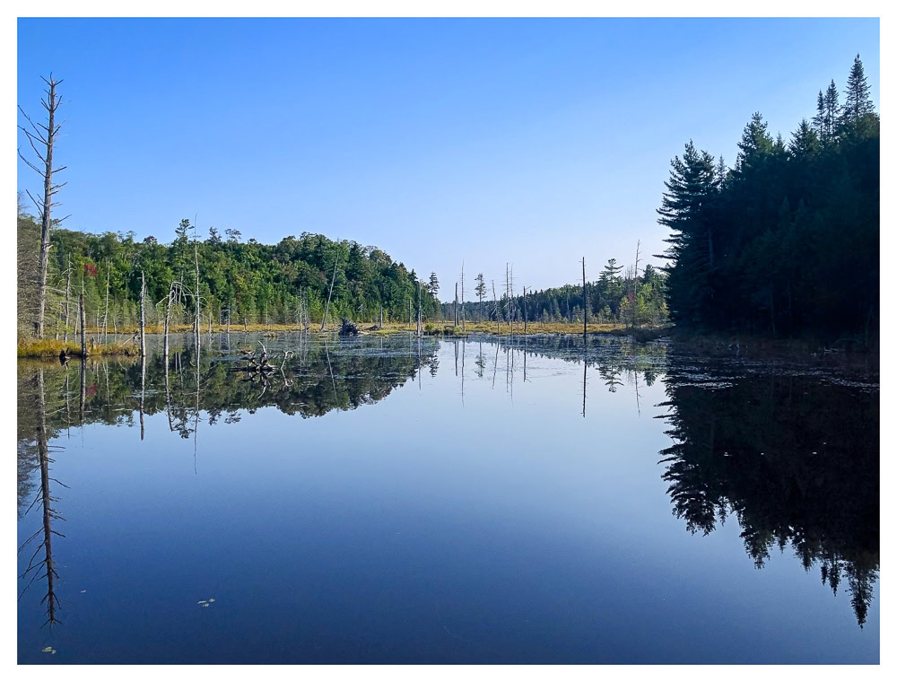 Cranberry Lake from suspension bridge