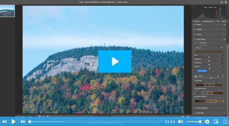 How to use the new variance slider in adobe camera raw